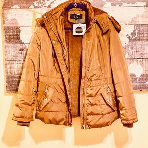 Puffer Style Outerwear, MidWaist, Wool Lining